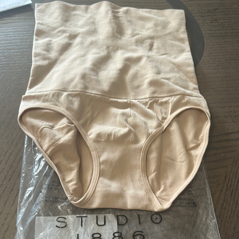 Studio Women's Cream Shaping High Waist Brief (2 pair)